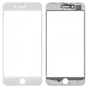 Apple iPhone 8 Plus Ekrāna stikliņš ar rāmīti (balts) (for screen refurbishing) - Premium