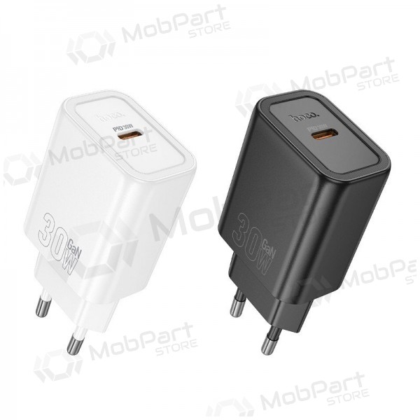 Tālruņa lādētājs Hoco N62 30 W GaN USB-C balts