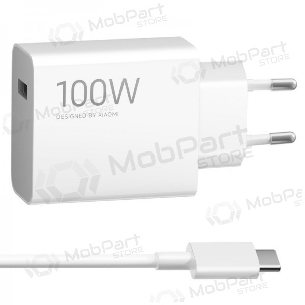 Tālruņa lādētājs Xiaomi Charging Combo BHR095VEU 100 W USB-A ar USB-C kabeli balts