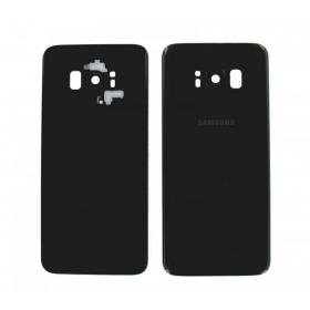 Samsung G955F Galaxy S8 Plus aizmugurējais baterijas vāciņš melns (Midnight black) (lietots grade A, oriģināls)