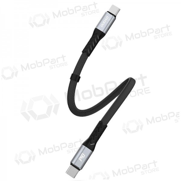USB-C kabelis Dudao L10C USB-C uz USB-C 0.23 m 100 W melns