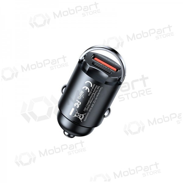 Automašīnas tālruņa lādētājs Remax RCC359 30 W USB-C + USB-A melns