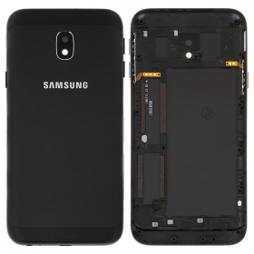 Samsung J330 Galaxy J3 2017 aizmugurējais baterijas vāciņš (melns) (lietots grade B, oriģināls)