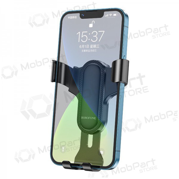 Automobilinis Universāls telefono laikiklis Borofone BH74 tvirtinamas ant ventiliacijos grotelių, melns