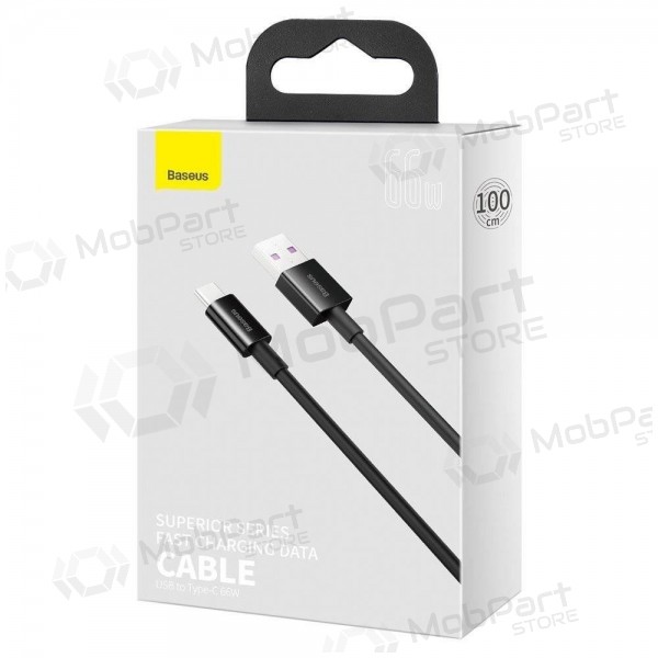 USB kabelis Baseus Superior iš USB į Type-C 66W 2.0m melns CATYS-A01