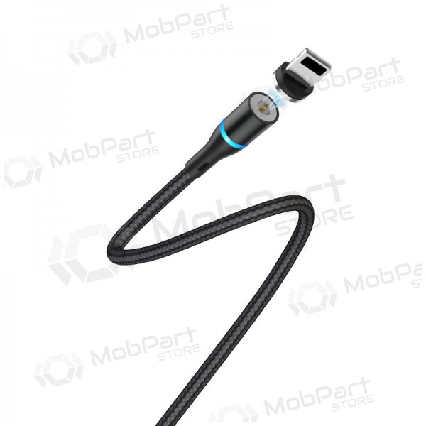 USB kabelis Borofone BU16 Skill Magnetic Lightning 1.0m (melns)