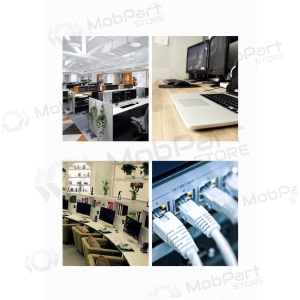 Kabelis Ugreen RJ45 Cat 6 UTP 1000Mbps 2.0m (melns)
