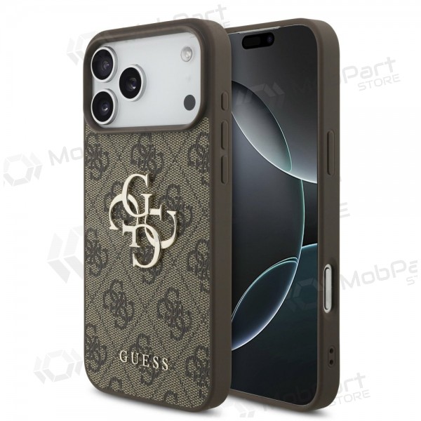 Apple iPhone 17 Pro Max maciņš - Guess PU 4G Metal Logo (brūns)