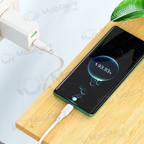 USB-C kabelis Hoco X93 USB-C uz USB-C 1 m 100 W balts