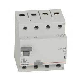 Srovės nuotekio relė RCD RX Legrand 402063 (AC, 40A, 4P, 30mA, 400V)