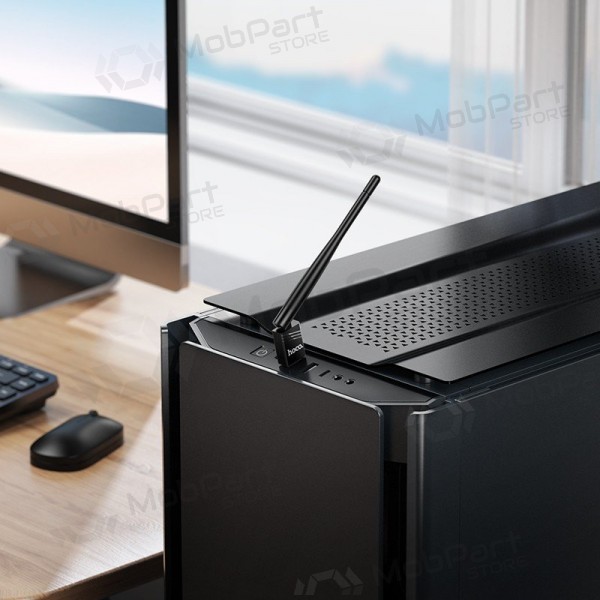 USB Wi-Fi adapteris Hoco HI37 USB Wi-Fi 4 melns