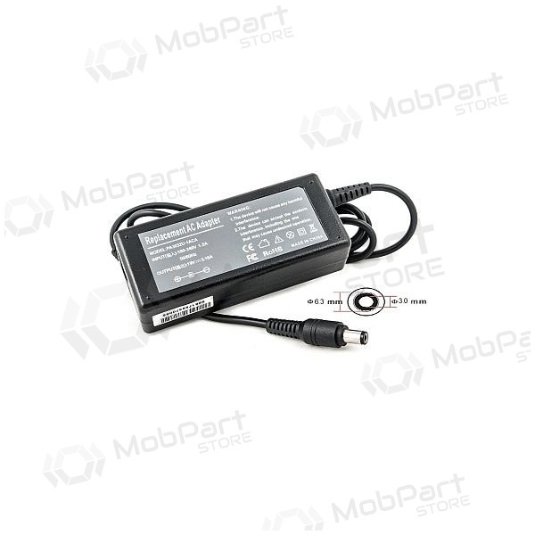 TOSHIBA 60W: 19V, 3.16A klēpjdatora lādētājs TOSHIBA 60W: 19V, 3.16A klēpjdatora lādētājs