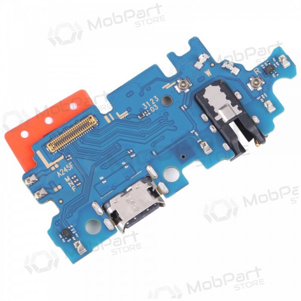 Lanksčioji šleife Samsung A245 A24 4G su įkrovimo kontaktu, mikrofonu, ausinių lizdu oriģināls (service pack)