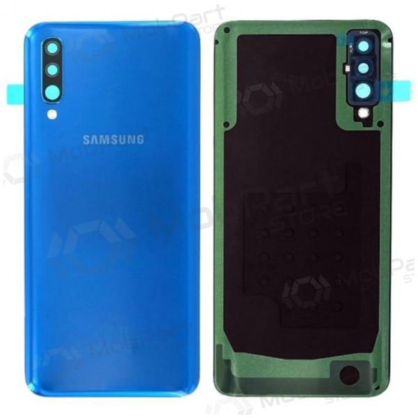 Samsung A505 Galaxy A50 2019 aizmugurējais baterijas vāciņš (Prism Crush Blue) (lietots grade C, oriģināls)