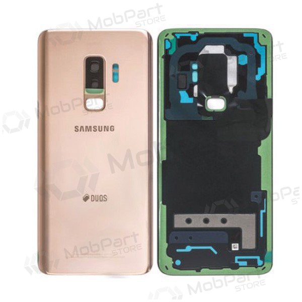 Samsung G965F Galaxy S9 Plus aizmugurējais baterijas vāciņš zelta (Sunrise Gold) (lietots grade A, oriģināls)