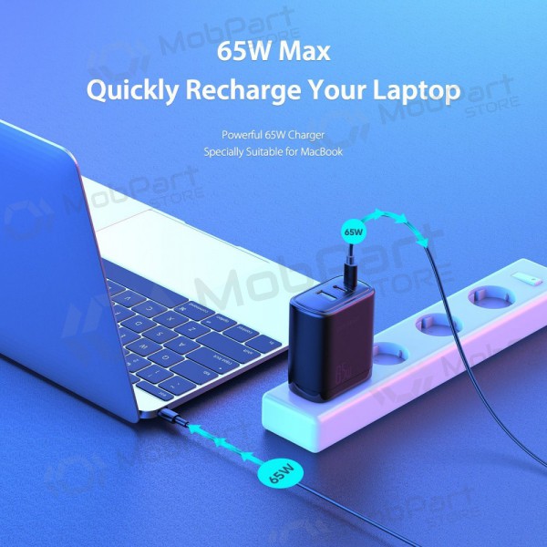 Lādētājs Dux Ducis C110 2xPD + Quick Charge 3.0 (melns)