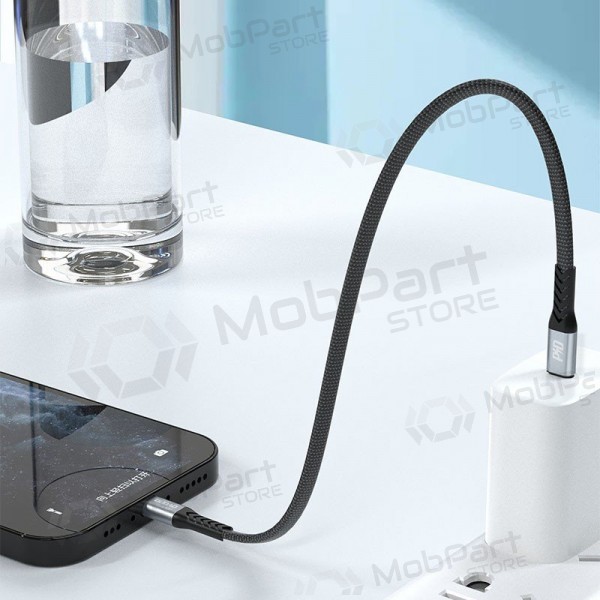 Lightning kabelis Dudao L10P USB-C uz Lightning 0.23 m 20 W melns
