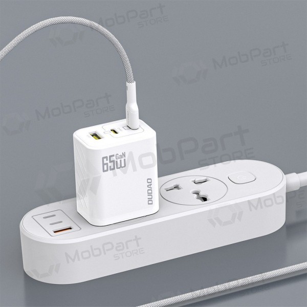 Tālruņa lādētājs Dudao A28PC 45 W GaN 2x USB-C ar USB-C kabeli 1 m melns
