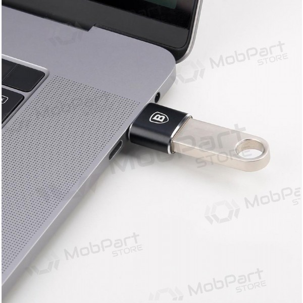 Adapteris Baseus USB-A to Type-C OTG melns CATOTG-01