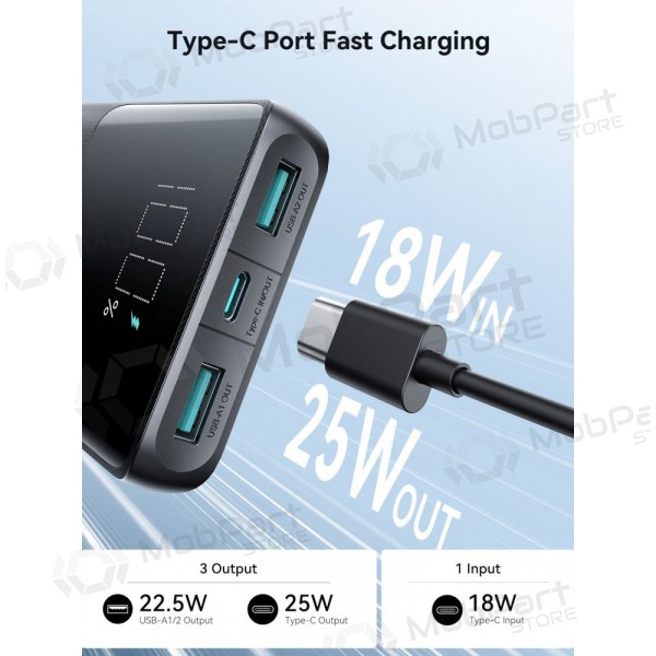 Ārējā baterija Power Bank Joyroom JR-PBF20 22.5W 10000mAh melna