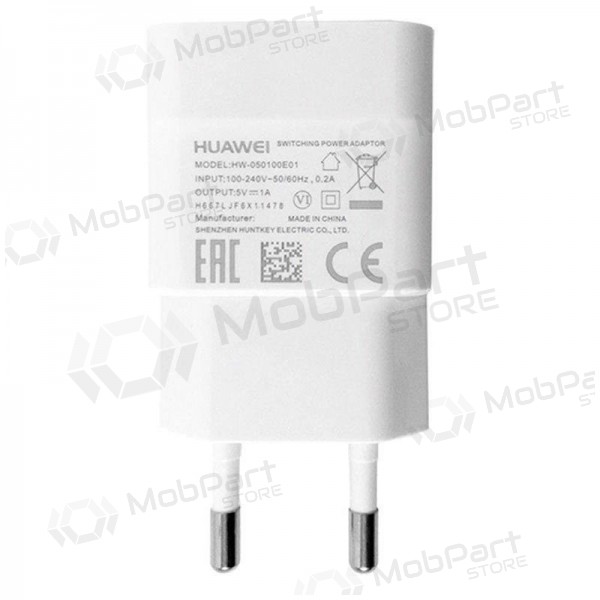 Lādētājs HW-050100E01 (1A) paredzēts Huawei  (balts)
