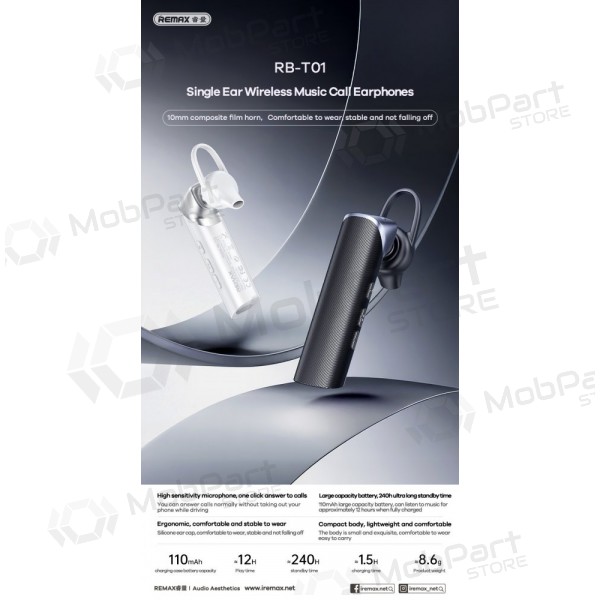 Bluetooth brīvroku ierīce Remax RB-T01 Bluetooth melna