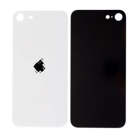 Apple iPhone SE 2020 / SE 2022 aizmugurējais baterijas vāciņš (balts) (bigger hole for camera)