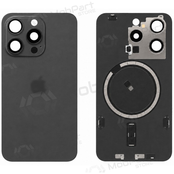 Apple iPhone 15 Pro aizmugurējais vāciņš (melns) - Premium