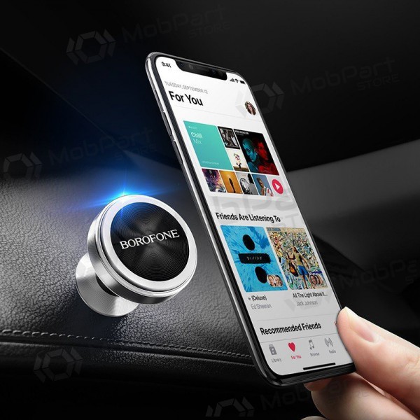 Automobilinis Universāls telefono laikiklis Borofone BH5 Platinum, tvirtinamas ant prietaisų skydelio, magnetinis