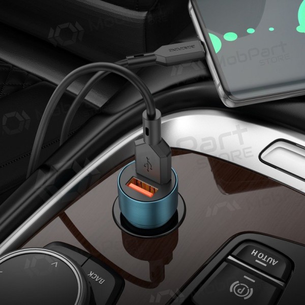 Lādētājs automobilinis Borofone BZ19B 2xUSB-A QC3.0 36W melns
