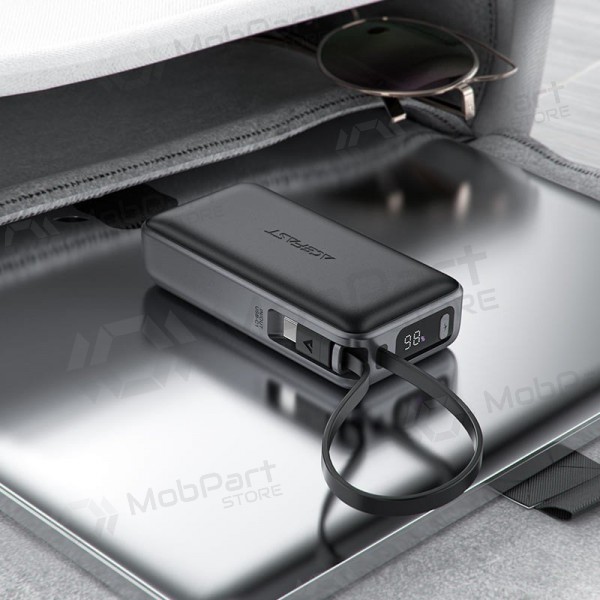Ārējā baterija Power Bank Acefast M7-10000 PD30W With Cable 10000mAh melna