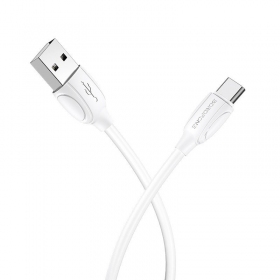 USB kabelis Borofone BX19 USB-A to USB-C 1.0m balts