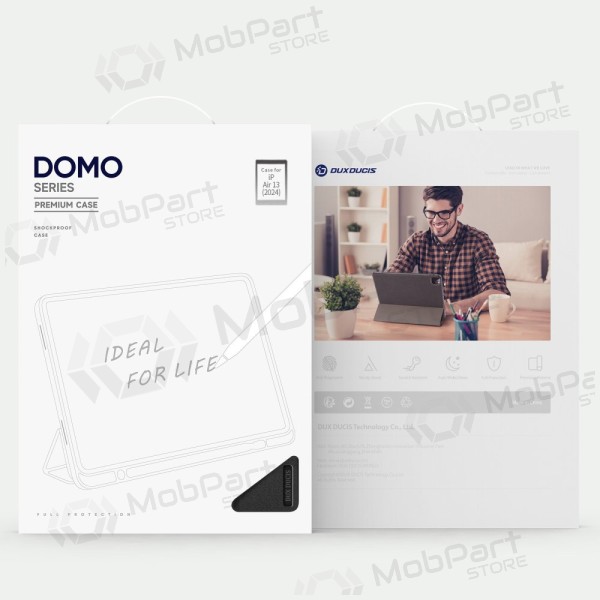 Apple iPad Air 13 (2024, 2025, 2026) maciņš - Dux Ducis Domo (melns)
