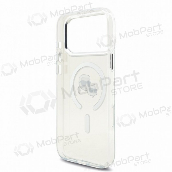 Apple iPhone 18 Pro Max maciņš - Karl Lagerfeld IML K&CH Heads Metal Frame MagSafe (caurspīdīgs)