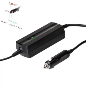 Automobilinis nešiojamojo kompiuterio pakrovėjas Akyga AK-ND-32 (19V / 4.74A 90W 7.4 x 5.0mm + pin) HP 1.2m