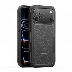 Apple iPhone 17 Pro Max, 18 Pro Max maciņš - Dux Ducis Shld melns (Contour Pattern)