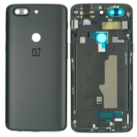 OnePlus 5T aizmugurējais baterijas vāciņš melns (Midnight Black) (lietots grade C, oriģināls)