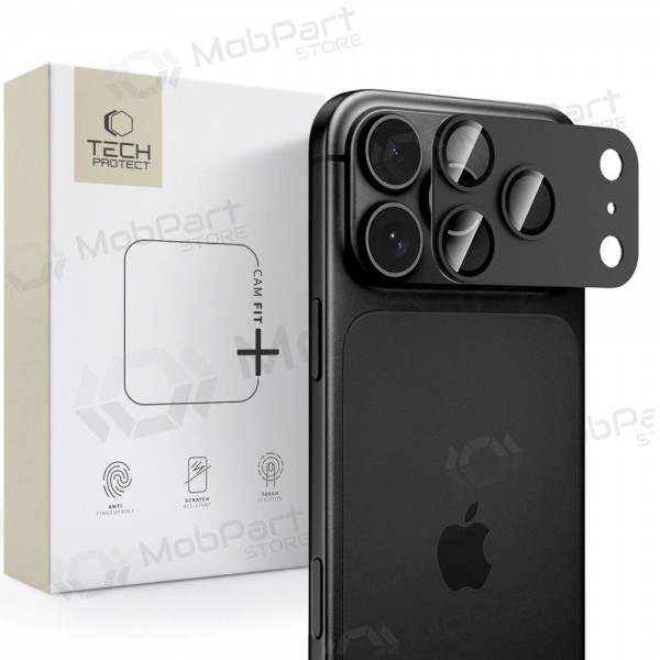 Apple iPhone 18 Pro Max kameras aizsargs - Tech-Protect CamFull Fit+ (melns)