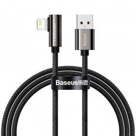 USB kabelis Baseus Legend Lightning 2.4A 1.0m (melns) CALCS-01