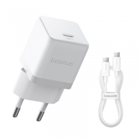 Lādētājs Baseus Palm 20W USB-C + USB-C to USB-C cable 1.0m balts P10111602213-01
