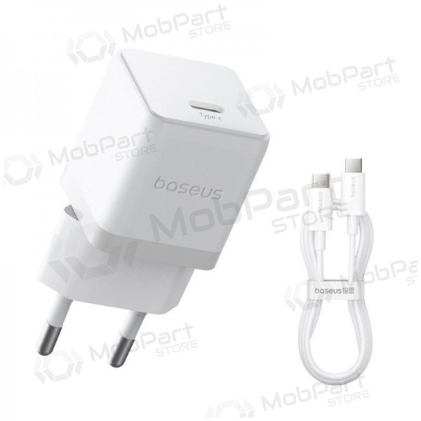 Lādētājs Baseus Palm 20W USB-C + USB-C to USB-C cable 1.0m balts P10111602213-01