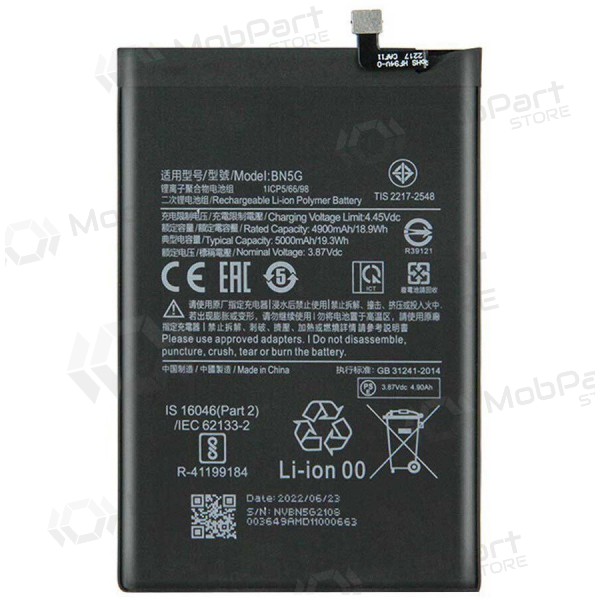 Xiaomi Redmi 10A / Redmi 10C baterija, akumuliatorius (BN5G) Xiaomi Redmi 10A / Redmi 10C baterija, akumuliatorius (BN5G)