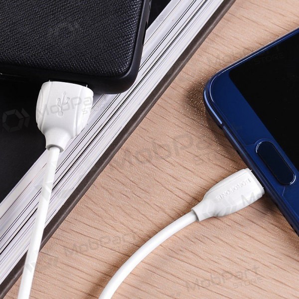 USB kabelis Borofone BX19 USB-A to USB-C 1.0m balts
