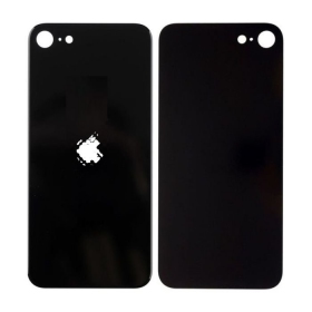 Apple iPhone SE 2020 / SE 2022 aizmugurējais baterijas vāciņš (melns) (bigger hole for camera)