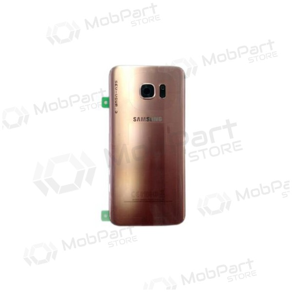 Samsung G935F Galaxy S7 Edge aizmugurējais baterijas vāciņš rozā (rose pink) (lietots grade B, oriģināls)