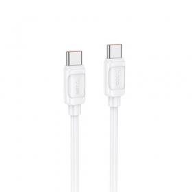 USB-C kabelis Hoco X115 USB-C uz USB-C 1 m 240 W balts