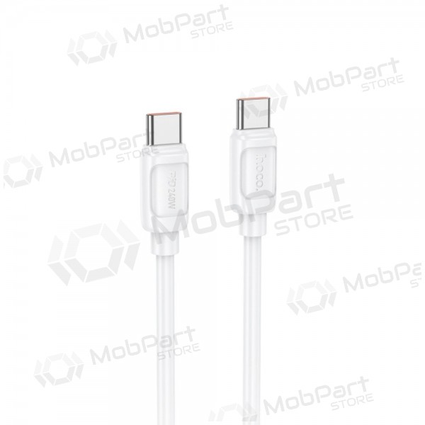 USB-C kabelis Hoco X115 USB-C uz USB-C 1 m 240 W balts