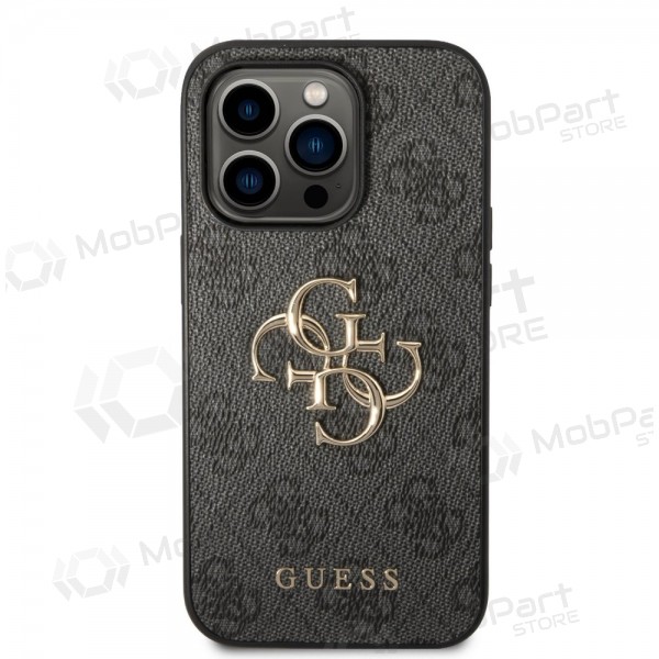 Apple iPhone 14 Pro maciņš - Guess PU 4G Metal Logo (pelēks)