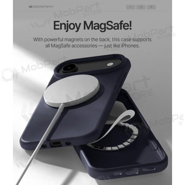 Apple iPhone Air maciņš Mercury "Pure Magsafe Silicon Case" (tumši zils)