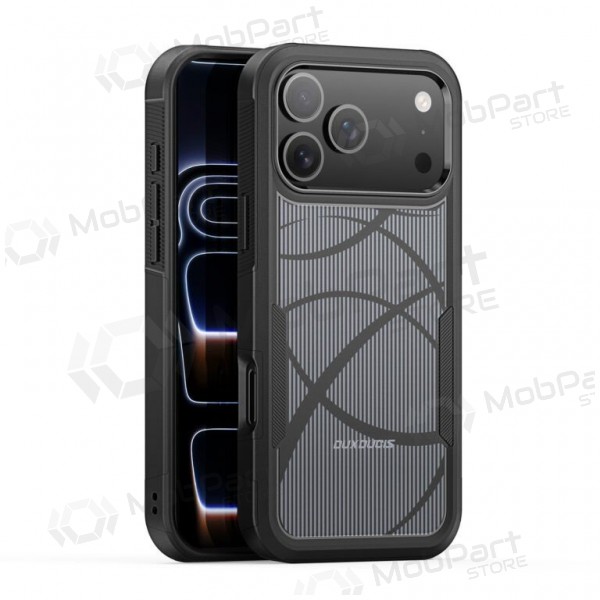 Apple iPhone 17 Pro Max, 18 Pro Max maciņš - Dux Ducis Shld melns (Rhythm Pattern)
